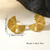Women's Stainless Steel Geometric Square And Starfish Irregular Earrings With Electroplated Light Luxury Design