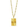 Women's Stainless Steel Geometric Square Pendant Clavicle Necklace With Electroplated Gold Finish Versatile Fashion Jewelry
