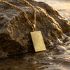 Women's Stainless Steel Geometric Square Pendant Clavicle Necklace With Electroplated Gold Finish Versatile Fashion Jewelry