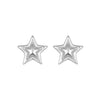 Women's Stainless Steel Geometric Star Earrings With Electroplating Simple Allmatch Highend Niche Light Luxury Style