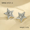 Women's Stainless Steel Geometric Star Earrings With Electroplating Simple Allmatch Highend Niche Light Luxury Style