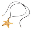 Women's Stainless Steel Geometric Starfish Pendant Necklace Jewelry With Electroplating