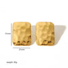 Women's Stainless Steel Geometric Striped Electroplated Earrings