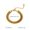 Women's Stainless Steel Geometric Style Handmade Bracelets 18K Goldplated Jewelry