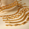 Women's Stainless Steel Geometric Style Handmade Bracelets 18K Goldplated Jewelry