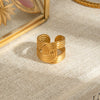 Women's Stainless Steel Geometric Style Ring With Electroplating