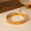 Women's Stainless Steel Geometric Style Watch Chain Bracelet With Electroplating Treatment Light Luxury Niche Highgrade Jewelry