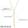 Women's Stainless Steel Geometric Teardrop Heart Pendant Necklace With Zircon Rhinestone And Pearl Accents Light Luxury Plated Jewelry