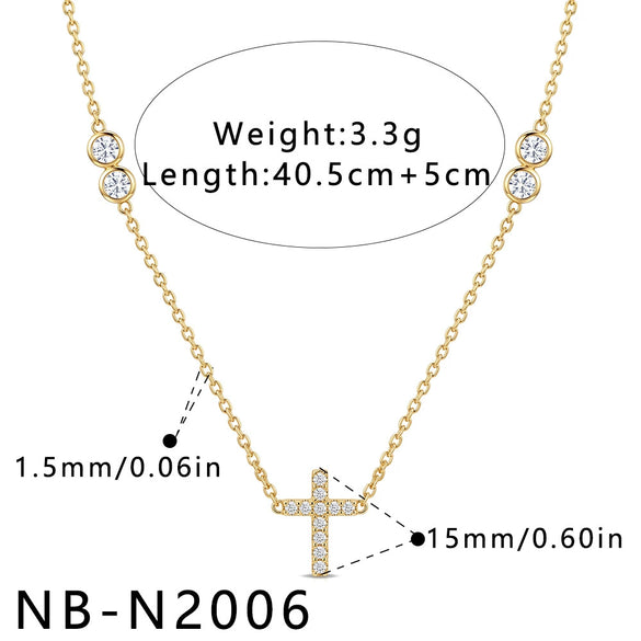 Women's Stainless Steel Geometric Teardrop Heart Pendant Necklace With Zircon Rhinestone And Pearl Accents Light Luxury Plated Jewelry