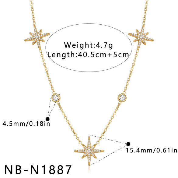 Women's Stainless Steel Geometric Teardrop Heart Pendant Necklace With Zircon Rhinestone And Pearl Accents Light Luxury Plated Jewelry