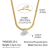 Women's Stainless Steel Geometric Teardrop Pendant Necklace With Cubic Zirconia Flat Snake Chain And Vacuum Goldplated Finish