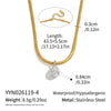 Women's Stainless Steel Geometric Teardrop Pendant Necklace With Cubic Zirconia Flat Snake Chain And Vacuum Goldplated Finish