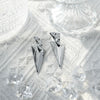 Women's Stainless Steel Geometric Triangle Tassel Earrings With Electroplating Design