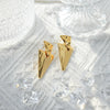 Women's Stainless Steel Geometric Triangle Tassel Earrings With Electroplating Design