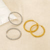 Women's Stainless Steel Geometric Twist Electroplated Earrings