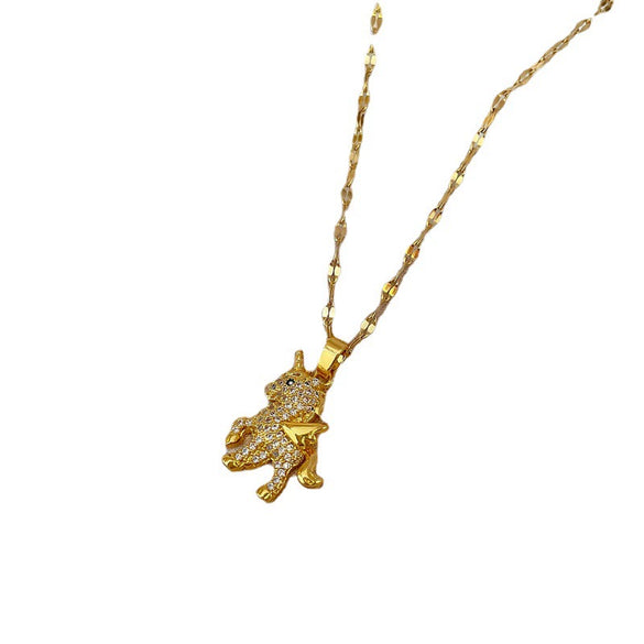 Women's Stainless Steel Geometric Unicorn Animal Clavicle Necklace