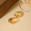 Women's Stainless Steel Geometric Ushape Electroplated Thread Twist Earrings