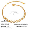 Women's Stainless Steel Geometric Zircon Bracelet Electroplated Jewelry