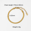 Women's Stainless Steel Geometric Zircon Bracelet With Electroplating Design