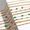 Women's Stainless Steel Geometric Zircon Bracelet With Electroplating Design