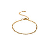 Women's Stainless Steel Geometric Zircon Bracelet With Electroplating Design