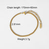 Women's Stainless Steel Geometric Zircon Bracelet With Electroplating Design