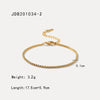 Women's Stainless Steel Geometric Zircon Bracelet With Electroplating Design