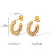 Women's Stainless Steel Geometric Zircon Earrings In Ins Style
