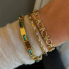 Women's Stainless Steel Geometric Zircon Inlaid Bracelet