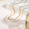 Women's Stainless Steel Gold And Silver Color Matching Chain Necklace With Electroplating Modern Classic Style