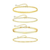 Women's Stainless Steel Gold Plated Cuban Chain Anklet Set Simple Layered Stacked Geometric Foot Jewelry
