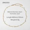 Women's Stainless Steel Goldplated Beaded Clavicle Chain Necklace With Starfish Pendant And Natural Stone Jewelry Animal Zodiac Pattern Electroplating Style