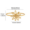 Women's Stainless Steel Goldplated Cshaped Open Bangle With Flower Heart Sun Bee And Pearl Details