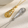 Women's Stainless Steel Goldplated Geometric Pendant Necklace With Colorful Diamond Christmas Hat Design