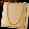 Women's Stainless Steel Goldplated Geometric Punk Clavicle Necklace With Ball Chain