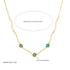 Women's Stainless Steel Goldplated Necklace With Irregular Twisted Flower Beaded Design And Electroplating Process