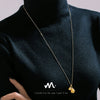 Women's 316L Stainless Steel Goldplated Water Drop Pendant Necklace With Geometric Pattern Fashion Style