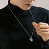 Women's 316L Stainless Steel Goldplated Water Drop Pendant Necklace With Geometric Pattern Fashion Style