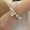 Women's Stainless Steel Handmade Original Design Bead Drop Oil Eye Bracelet