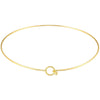 Women's Stainless Steel Handmade Simple Geometric Pattern Round Collar Necklace With Regular Chain