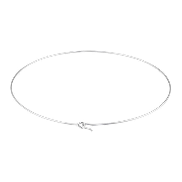 Women's Stainless Steel Handmade Simple Geometric Pattern Round Collar Necklace With Regular Chain