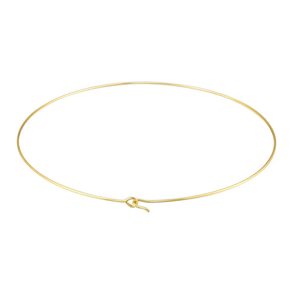 Women's Stainless Steel Handmade Simple Geometric Pattern Round Collar Necklace With Regular Chain
