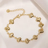Women's Stainless Steel Heart Bracelet Electroplated Fashionable And Simple