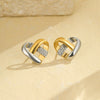 Women's Stainless Steel Heart Geometric Electroplated Earrings