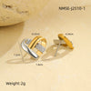 Women's Stainless Steel Heart Geometric Electroplated Earrings