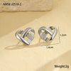 Women's Stainless Steel Heart Geometric Electroplated Earrings