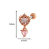 Women's Stainless Steel Heart Pattern Electroplating Ear Nail