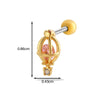 Women's Stainless Steel Heart Pattern Electroplating Ear Nail