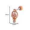Women's Stainless Steel Heart Pattern Electroplating Ear Nail
