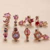 Women's Stainless Steel Heart Pattern Electroplating Ear Nail